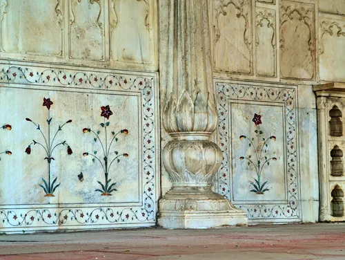 Sawan Pavilion in the Red Fort (Lal Qila) in Delhi in India
