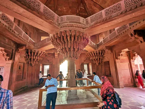 Diwan-i-Khas at Fatehpur Sikri Fort between Agra and Jaipur in India