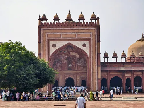 The Iwan (Sanctuary Portal) at Jama Masjid at Fatehpur Sikri Fort in India