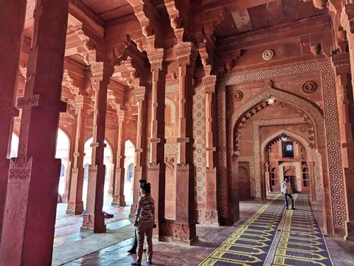 The Iwan (Sanctuary Portal) at Jama Masjid at Fatehpur Sikri Fort in India
