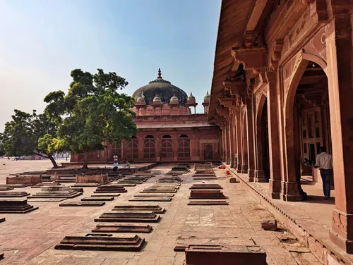 Royal Cemetery with Tomb of Islam Khan at Jama Masjid at Fatehpur Sikri Fort in India