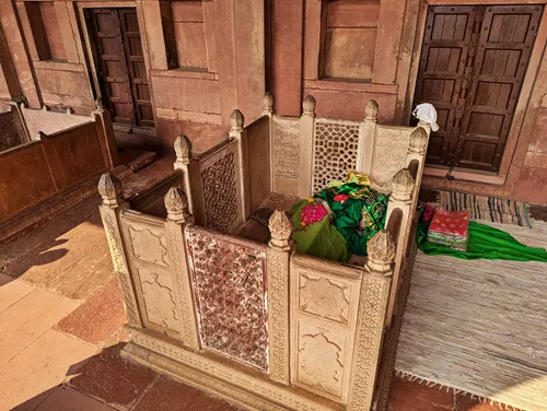 Royal Cemetery with Tomb of Islam Khan at Jama Masjid at Fatehpur Sikri Fort in India
