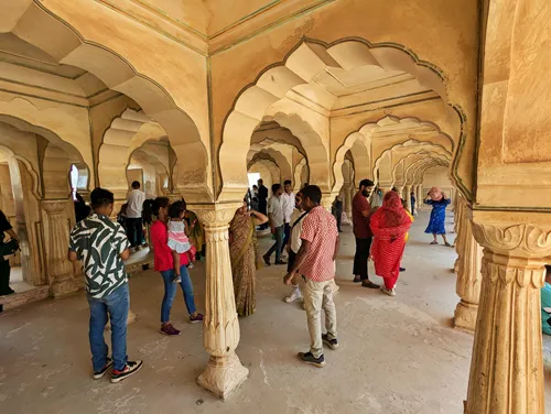 Diwan-i-Aam (Hall of Public Audience) in Amber Palace in Jaipur in India
