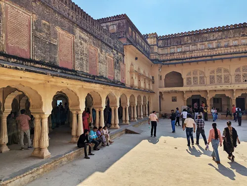 Diwan-i-Aam (Hall of Public Audience) in Amber Palace in Jaipur in India