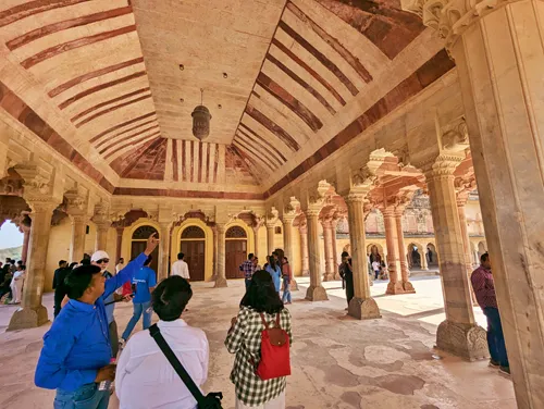 Diwan-i-Aam (Hall of Public Audience) in Amber Palace in Jaipur in India
