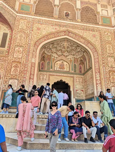 Ganesh Pol (Ganesh Gate) in Amber Palace in Jaipur in India