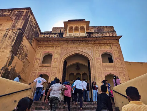Sinh Pol (Lion Gate) in Amber Palace in Jaipur in India