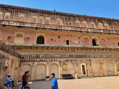 Palace of Man Singh I (The Fourth Courtyard) in Amber Palace in Jaipur in India
