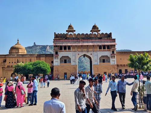 Suraj Pol (Sun Gate) in Amber Palace in Jaipur in India