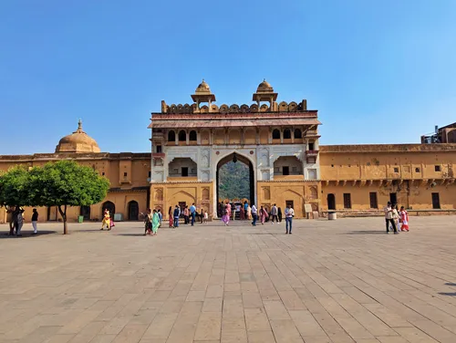 Suraj Pol (Sun Gate) in Amber Palace in Jaipur in India