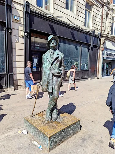 James Joyce Statue in Dublin in Ireland