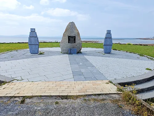 Galway Salthill Prom & Famine Ship Memorial in Ireland