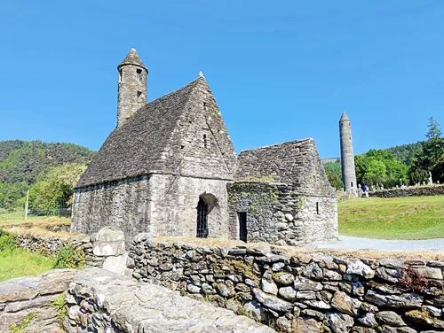 St. Kevin's Church at Glendalough monastic site in Ireland