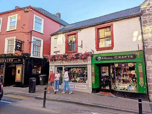High Street in downtown Kilkenny in Ireland