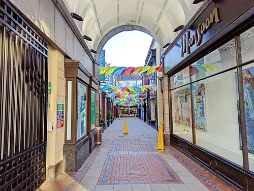 Market Cross Shopping Centre in downtown Kilkenny in Ireland