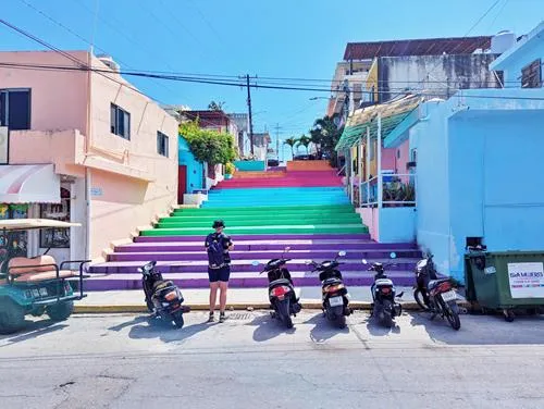 Rainbow Stairs in Isla Mujeres