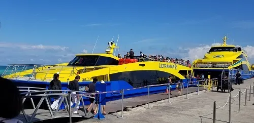 Ultramar Ferry sailing to Isla Mujeres