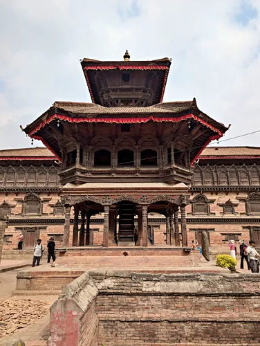 Chyasalin Mandap Pavilion and Layaku Hiti in Bhaktapur Durbar Square, Kathmandu