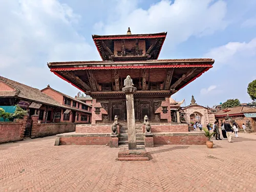 Gopinath Krishna Temple with Garuda Statue in Bhaktapur Durbar Square, Kathmandu