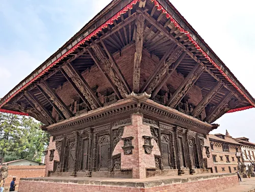 Gopinath Krishna Temple with Garuda Statue in Bhaktapur Durbar Square, Kathmandu