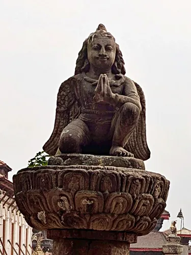 Gopinath Krishna Temple with Garuda Statue in Bhaktapur Durbar Square, Kathmandu