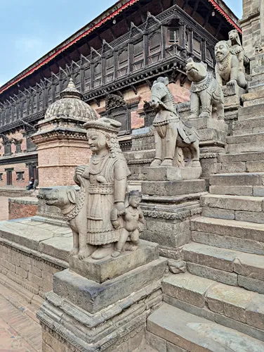 Siddhi Laxmi Temple and Shankharnarayan Temple in Bhaktapur Durbar Square, Kathmandu