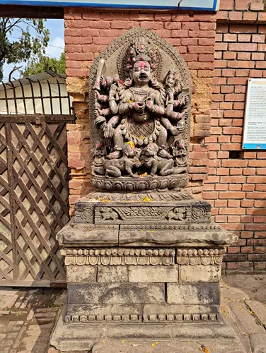 Ugrachandi & Bharib Statues in Bhaktapur Durbar Square, Kathmandu