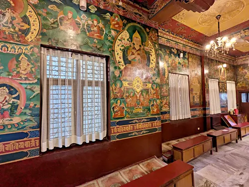 Jamchen Lhakhang Monastery in the Boudhanath Stupa area, Kathmandu
