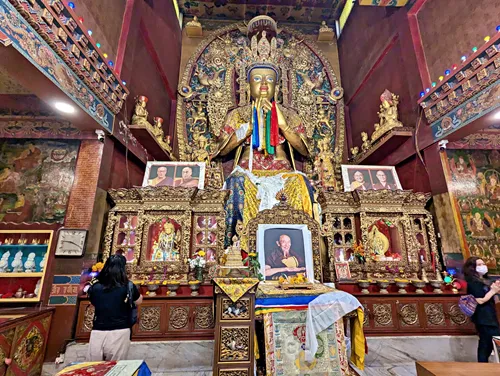 Jamchen Lhakhang Monastery in the Boudhanath Stupa area, Kathmandu