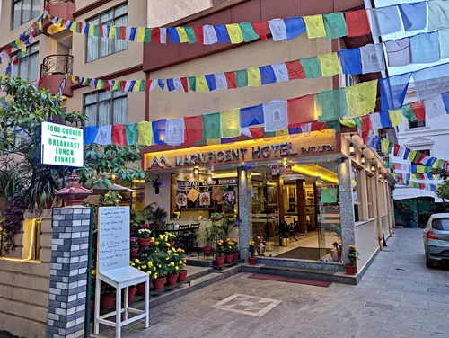 Front view of the Magnificent Hotel in Thamel, Kathmandu