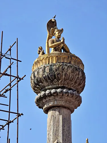 King Yognarendra Malla Statue in Patan Durbar Square, Kathmandu
