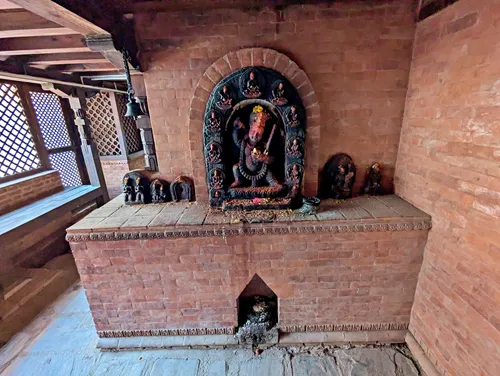 Shrine in Bikramshila Mahaviha Temple in Thamel, Kathmandu