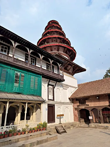 Bilas Mandir at Plaza in Front of the Private Royal Quarters and Bilas Mandir in Hanuman Dhoka Palace at Kathmandu Durbar Square in Thamel, Kathmandu