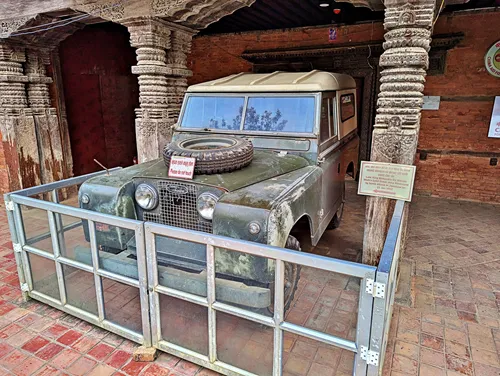 King Mahendra Jeep at Kathmandu Durbar Square in Thamel, Kathmandu