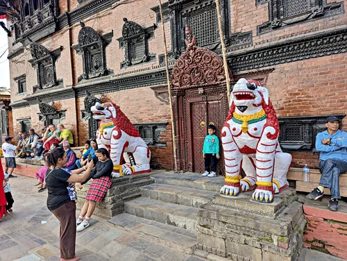 Kumari Ghar at Kathmandu Durbar Square in Thamel, Kathmandu