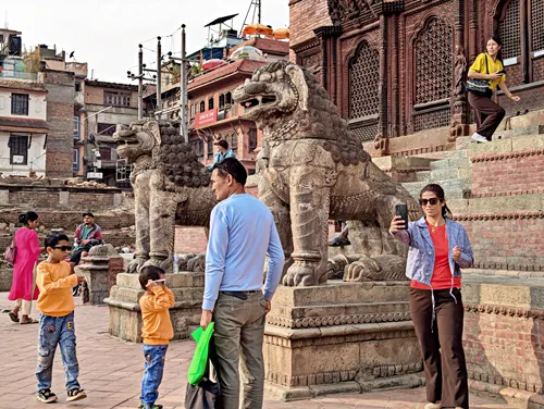 Madyo Parvati Temple at Kathmandu Durbar Square in Thamel, Kathmandu