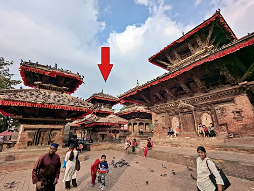 Maha Vishnu Temple at Kathmandu Durbar Square in Thamel, Kathmandu