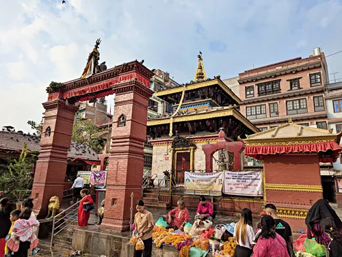 Makhan Mahadev Temple (Sano Pashupati) at Kathmandu Durbar Square in Thamel, Kathmandu