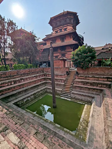 Naag Pokhari in Hanuman Dhoka Palace at Kathmandu Durbar Square in Thamel, Kathmandu