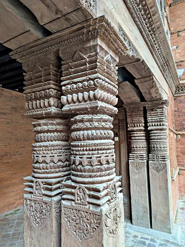 Nasal Chowk in Hanuman Dhoka Palace at Kathmandu Durbar Square in Thamel, Kathmandu