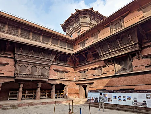 Nasal Chowk in Hanuman Dhoka Palace at Kathmandu Durbar Square in Thamel, Kathmandu