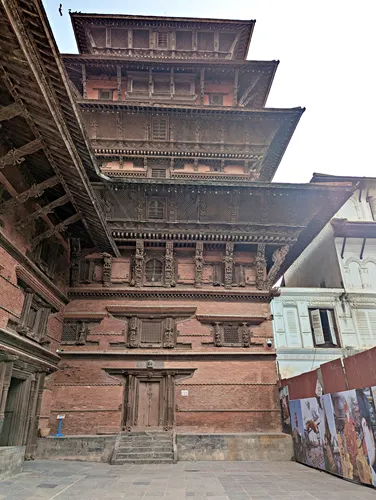 Exhibition at Plaza in Front of the Private Royal Quarters and Bilas Mandir in Hanuman Dhoka Palace at Kathmandu Durbar Square in Thamel, Kathmandu