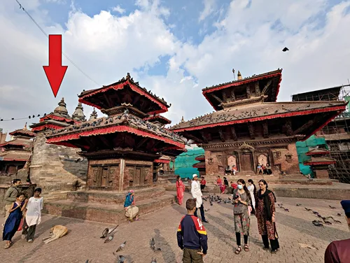 Shree Kaal Bhairav Temple at Kathmandu Durbar Square in Thamel, Kathmandu