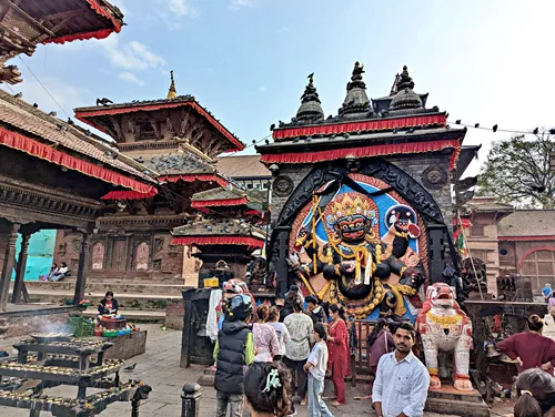 Shree Kaal Bhairav Temple at Kathmandu Durbar Square in Thamel, Kathmandu