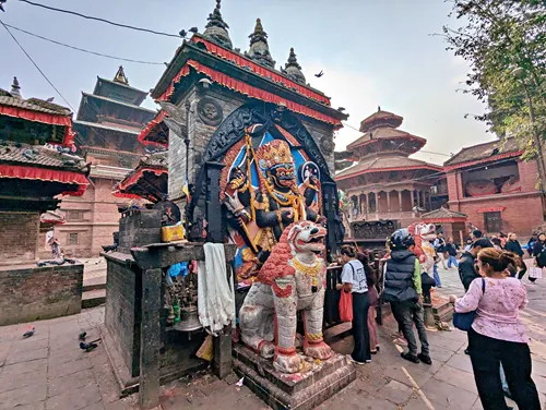 Shree Kaal Bhairav Temple at Kathmandu Durbar Square in Thamel, Kathmandu