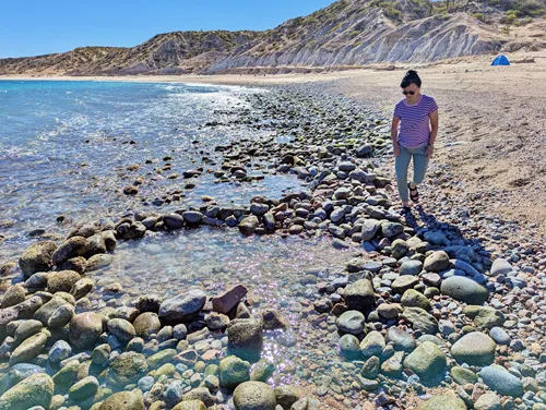 Aguas Termales at Playa Agua Caliente in El Sargento, Mexico in La Paz, Mexico