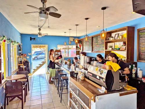 KM-0 Italian Coffee Food & Bakery in El Sargento, Mexico with important locations