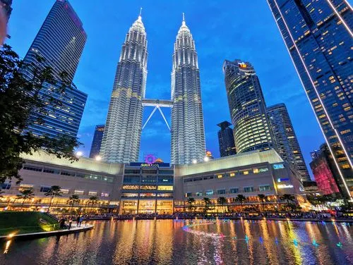 Petronas Twin Towers in Kuala Lumpur in Malaysia
