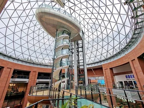 Victoria Square Shopping Centre in Belfast in Northern Ireland