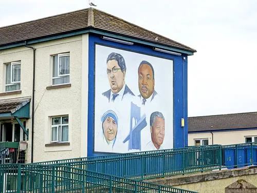 A Tribute to John Hume mural in Derry in Northern Ireland